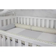 Kit Berço Rolinhos 06 Peças - 100% Algodão Cor Chevron Amarelo Foto mini 1