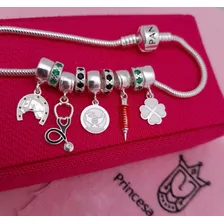 Kit Berloque Enfermagem Estetosc贸pio E Seringa Em Prata 925 Cor Prateado Foto mini 2