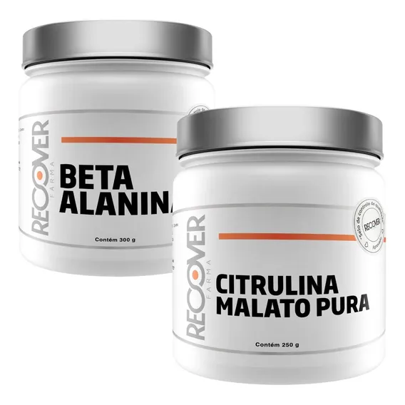 Kit Beta Alanina 3g - 300g + Citrulina Malato Pura 250g Sabor Without Flavor Foto 1