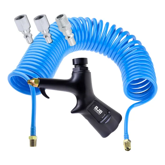 Kit Bico De Ar E Mangueira Mola 10mt Para Compressor Ar Foto 1