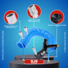 Kit Bico De Ar E Mangueira Mola 10mt Para Compressor Ar Foto mini 3