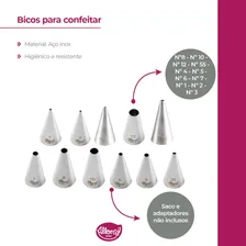 Kit Bico De Confeiteiro Para Bolos Modelo Perle 11 Unidades Foto mini  3