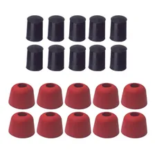Kit Bilhar: 10 Ponteiras + 10 Culatras Borracha Taco Sinuca Foto mini 1
