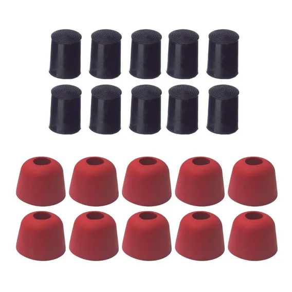 Kit Bilhar: 10 Ponteiras + 10 Culatras Borracha Taco Sinuca Foto 1