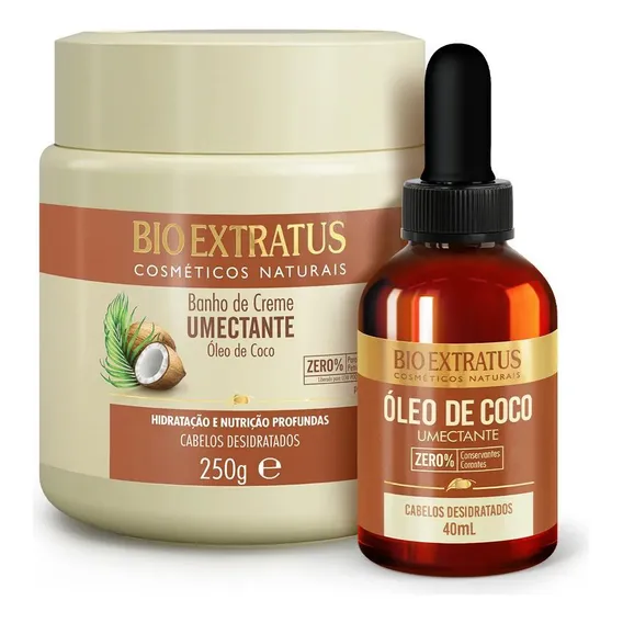 Kit Bio Extratus Banho Creme 250g + Óleo De Coco Umectante Foto 1