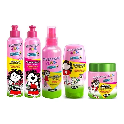 Kit Bio Extratus Kids Cabelos Cacheados Infantil 5 Produtos Foto 1