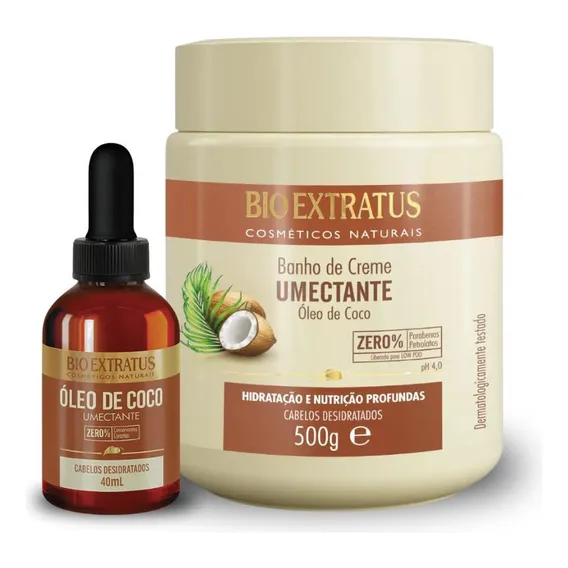 Kit Bio Extratus Umectante Banho Creme 500g + Óleo De Coco Foto 1