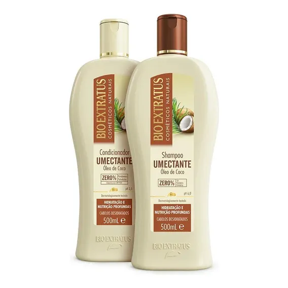Kit Bio Extratus Umectante Óleo De Coco Sh. + Cond. (500ml) Foto 1