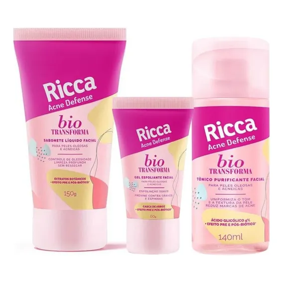 Kit Bio Transforma Acne Defense Ricca Belliz C/3 Foto 1