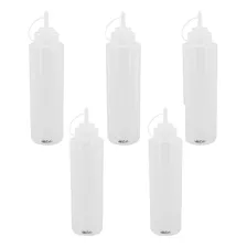 Kit Bisnaga Plástica 5 Pçs Molho Flexível Profissional1000ml Foto  mini 1