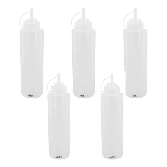 Kit Bisnaga Plástica 5 Pçs Molho Flexível Profissional1000ml Foto 1