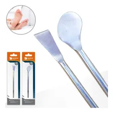Kit Bisturi Calos Plantar + Bisturi Dorsal Podologia Inox Foto mini 1