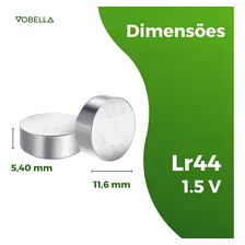 Kit Blister Cartela 50 Pilhas Moeda Alcalina Lr44 1,5v Elgin Foto mini 4