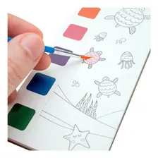 Kit Bloco De Colorir Com Aquarela Oppbag Fundo Do Mar Foto mini 4