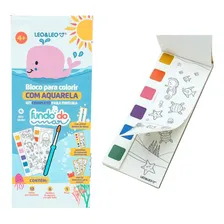 Kit Bloco De Colorir Com Aquarela Oppbag Fundo Do Mar Foto mini  2