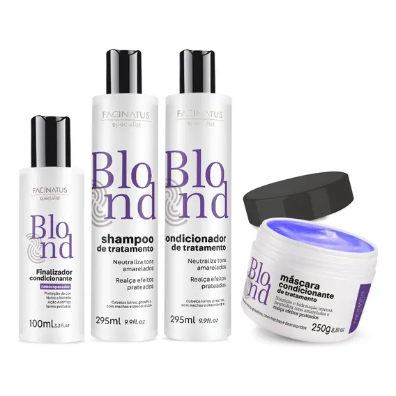 Kit Blond Neutralizador Matizante Cabelos Loiros E Grisalhos Foto 1