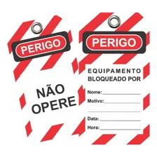 Kit Bloqueio Loto Cadeado Vermelho + Etiqueta Não Opere Foto mini  3
