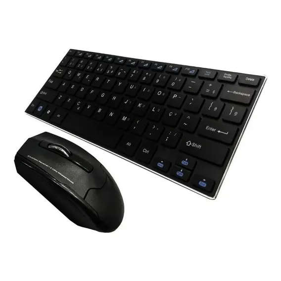 Kit Bmax HK-3910 Mini Teclado e Mouse Sem Fio 2.4g Ultra Slim Foto 1