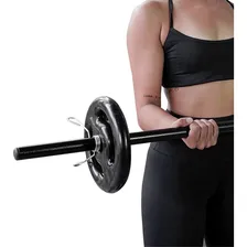 Kit Body Pump Barra Anilha Musculação Exercicios Casa 22 Kg Cor Preto Foto mini 1
