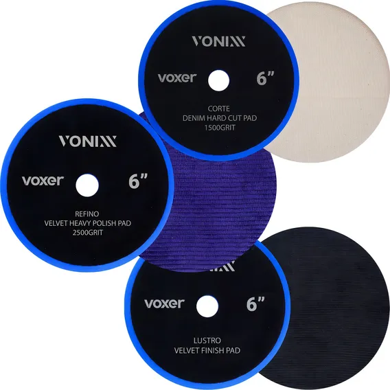 Kit Boinas Vonixx Jeans E Veludo 6 Pol Corte/refino/lustro Foto 1