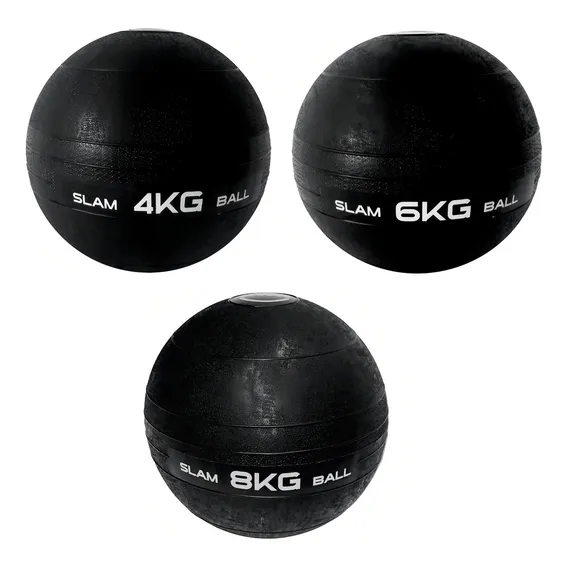 Kit Bola Para Crossfit Slam Ball 4 6 E 8 Kg Live Up Foto 1