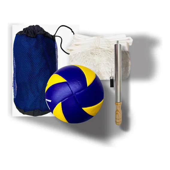 Kit Bola Voley + Bomba + Rede Foto 1