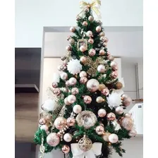 Kit Bolinhas Bola Árvore Natal Enfeite Decoração Pendurar Cor Rosa-claro Bola Natal Foto mini 2