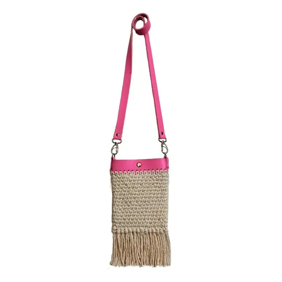 Kit Bolsa Crochê - Rosa - Kits For Kids Foto 1
