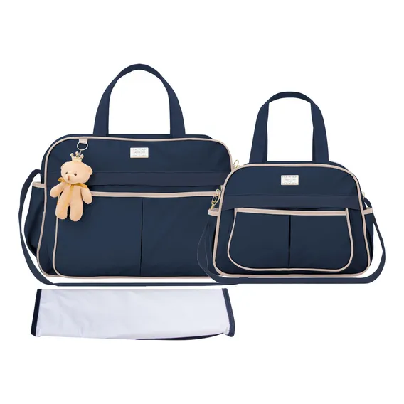 Kit Bolsa De Maternidade Menino Menina Luxo Hope Cor Azul-marinho Foto 1