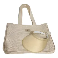 Kit Bolsa De Praia Grande Com Viseira - Porta Objeto Foto mini 1