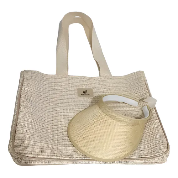 Kit Bolsa De Praia Grande Com Viseira - Porta Objeto Foto 1