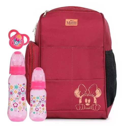 Kit Bolsa Mochila Maternidade Paternidade - Minnie Disney Foto 1
