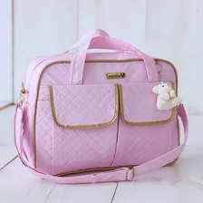 Kit Bolsa Saída Maternidade Feminina Rosa Com Mochila Beb Foto mini  3
