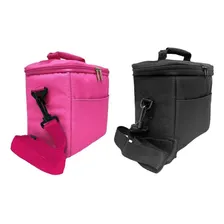 Kit Bolsa Térmica Marmita 4,5 Litros Nylon Rosa E Preto Foto mini  2