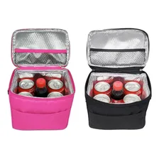 Kit Bolsa Térmica Marmita 4,5 Litros Nylon Rosa E Preto Foto mini  3