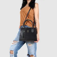 Kit Bolsas Femininas Baú E Flat Pequena Com Carteira Preta Foto mini 2
