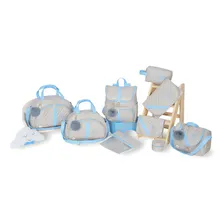 Kit Bolsas Maternidade Personalizadas Especial Azul BebĂȘ 9p Foto mini 1
