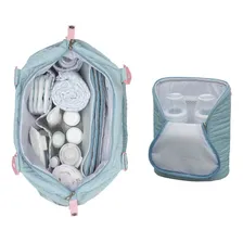 Kit Bolsas Maternidade +porta Mamadeira Azul Lilica Ripilica Foto mini  2