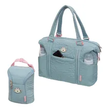 Kit Bolsas Maternidade +porta Mamadeira Azul Lilica Ripilica Foto  mini 1