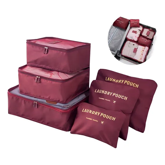 Kit Bolsas Organizadoras De Mala Para Viagem 6 Pçs Multiuso Foto 1