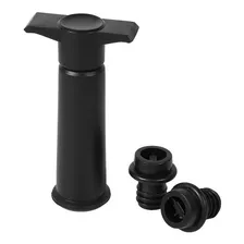 Kit Bomba A Vácuo Com 2 Rolhas Para Vinho - Preto Foto mini 3