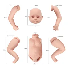 Kit Boneca Reborn Molde Com Torso Translúcido Soft E Olhos Foto mini  2