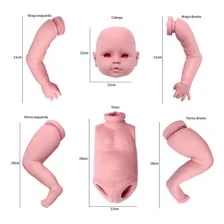 Kit Boneca Reborn Molde Corpinho Silicone Menina Valentina Foto mini 2