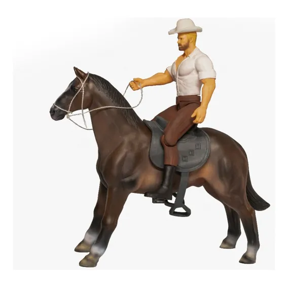 Kit Boneco Cowboy Com Cavalo - Db Play Foto 1