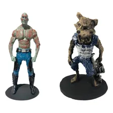 Kit Bonecos Drax E Rocket Raccon Guardiões Da Galáxia Resina Foto  mini 1