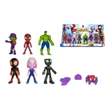 Kit Bonecos Homem Aranha Spider Amazing Hulk Acess贸rios Foto mini 1
