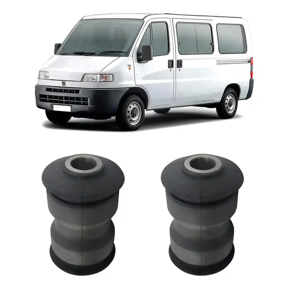 Kit Borracha Dianteira Mola Traseira Ducato 2000 2001 2002 Foto 1