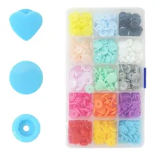 Kit Botões Pressão Coração Tic Tac Sortidos Box 150 Botões Foto mini 1