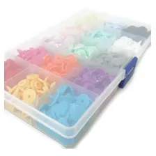 Kit Botões Pressão Coração Tic Tac Sortidos Box 150 Botões Foto mini 4