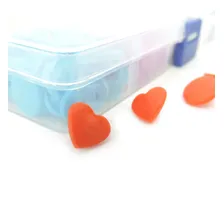 Kit Botões Pressão Coração Tic Tac Sortidos Box 150 Botões Foto mini 2